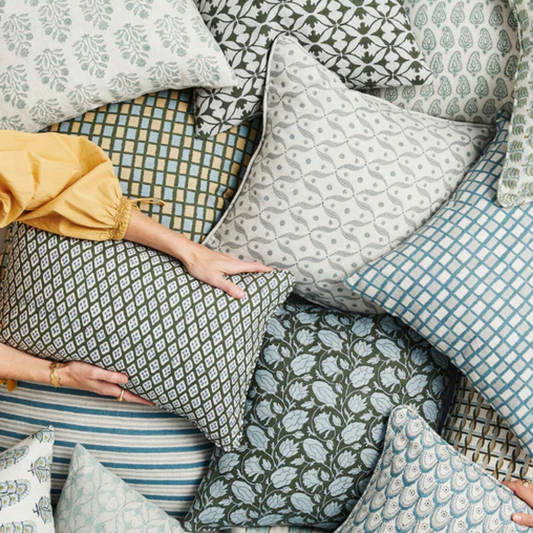 Orvietto Thyme Linen Cushion