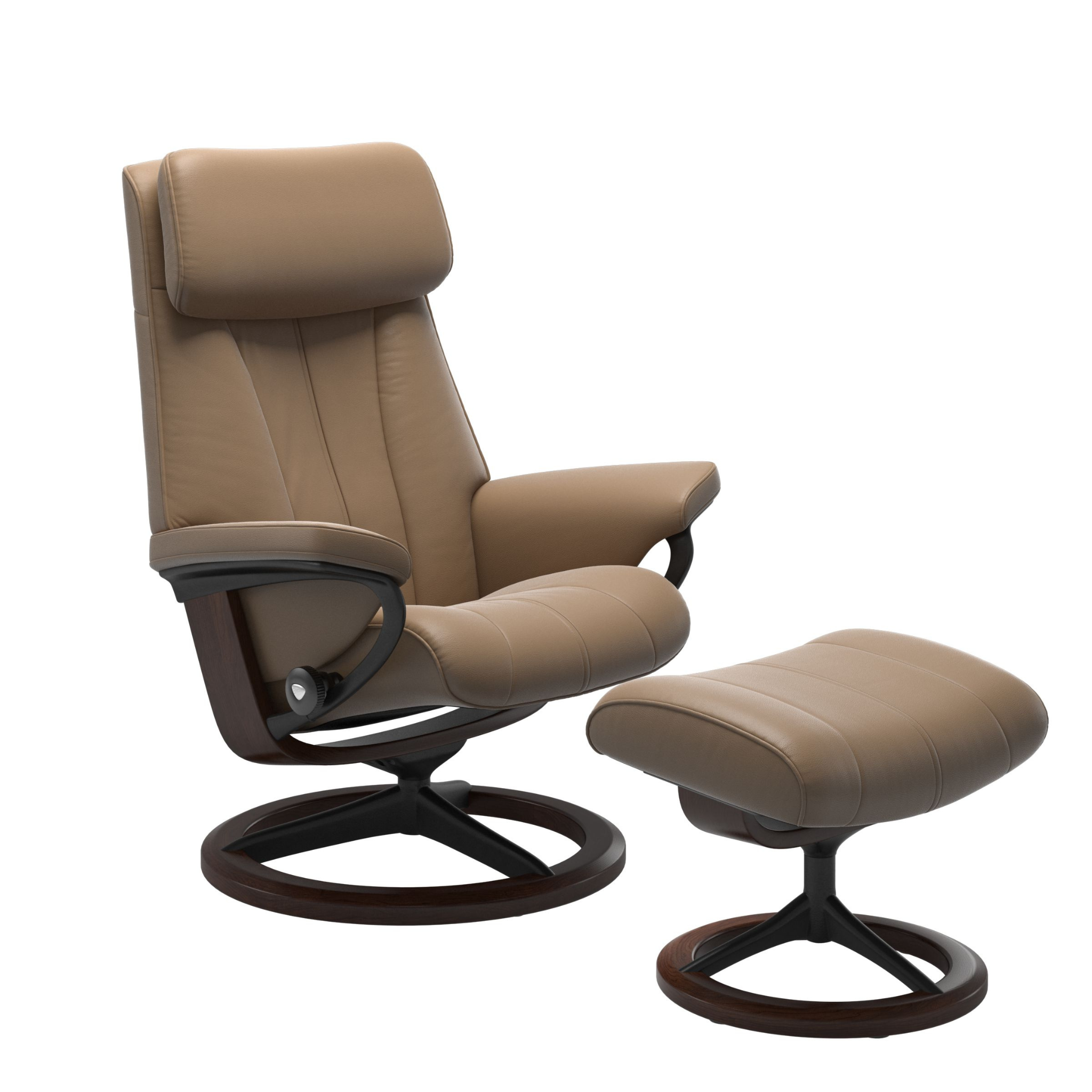 Paul Medium Signature Recliner Chair & Stool by Stressless