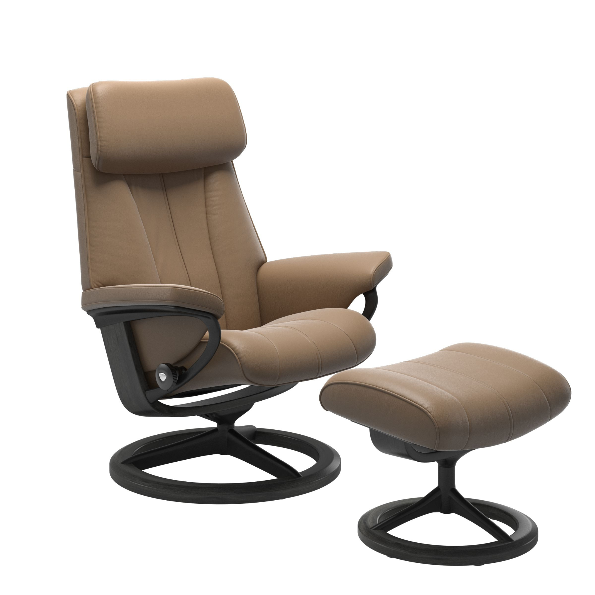 Paul Medium Signature Recliner Chair & Stool by Stressless