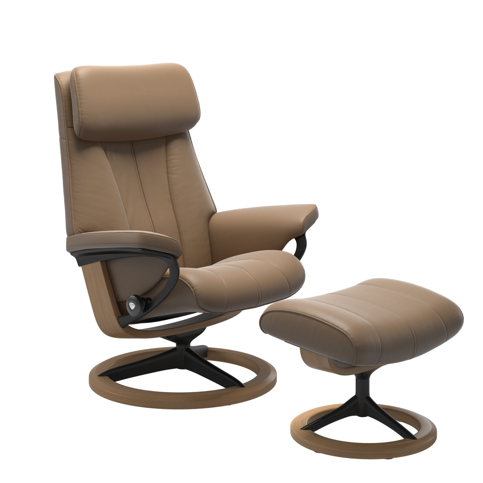Paul Medium Signature Recliner Chair & Stool by Stressless