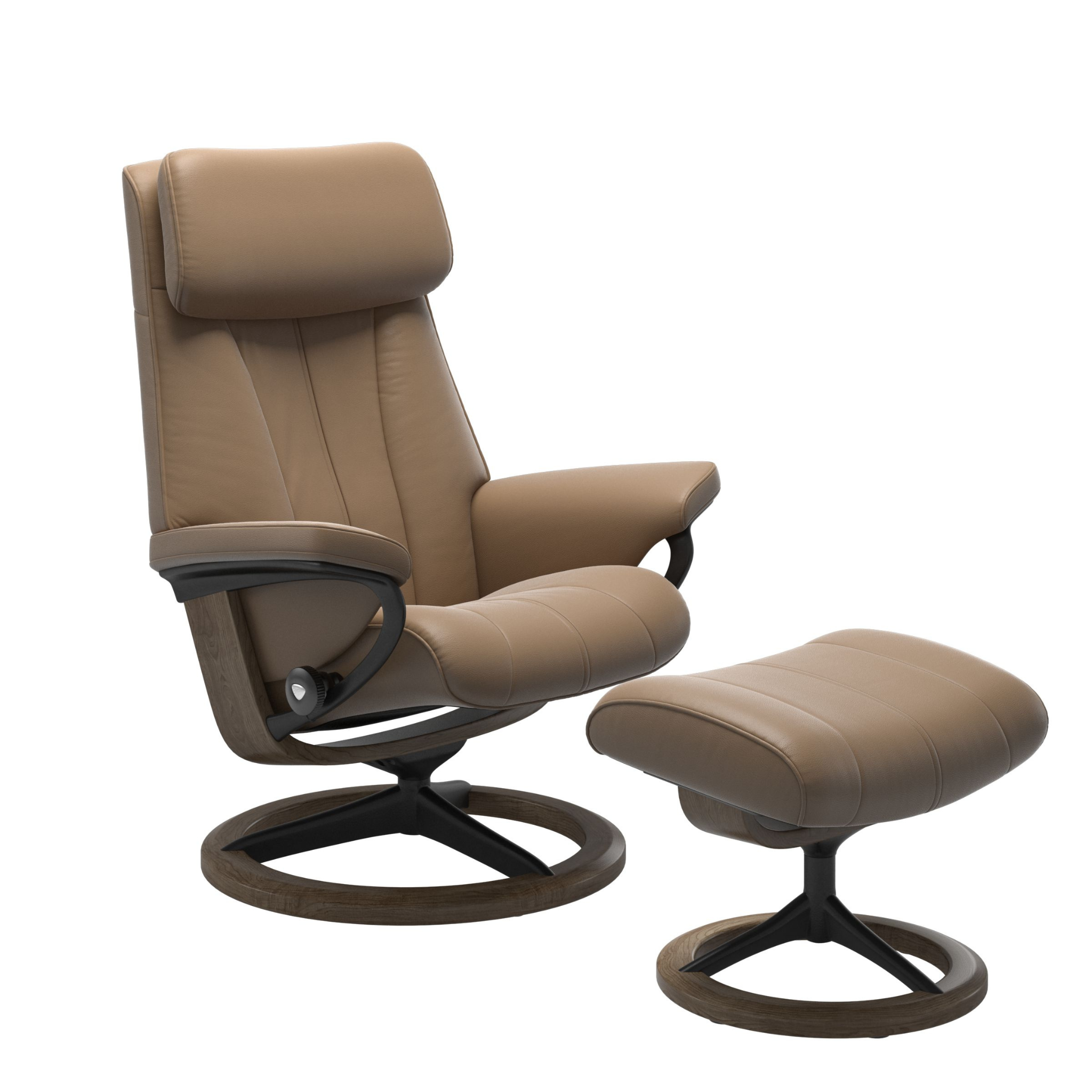 Paul Medium Signature Recliner Chair & Stool by Stressless
