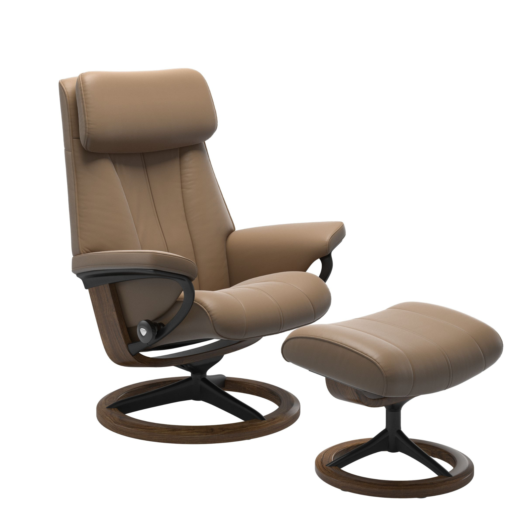 Paul Medium Signature Recliner Chair & Stool by Stressless