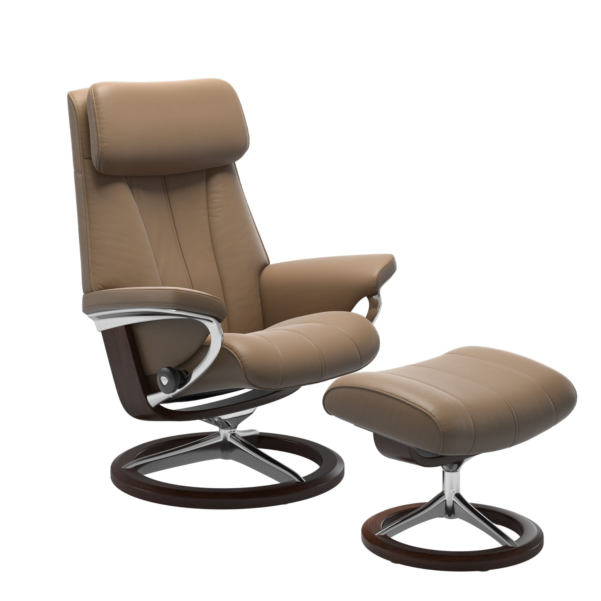 Paul Medium Signature Recliner Chair & Stool by Stressless