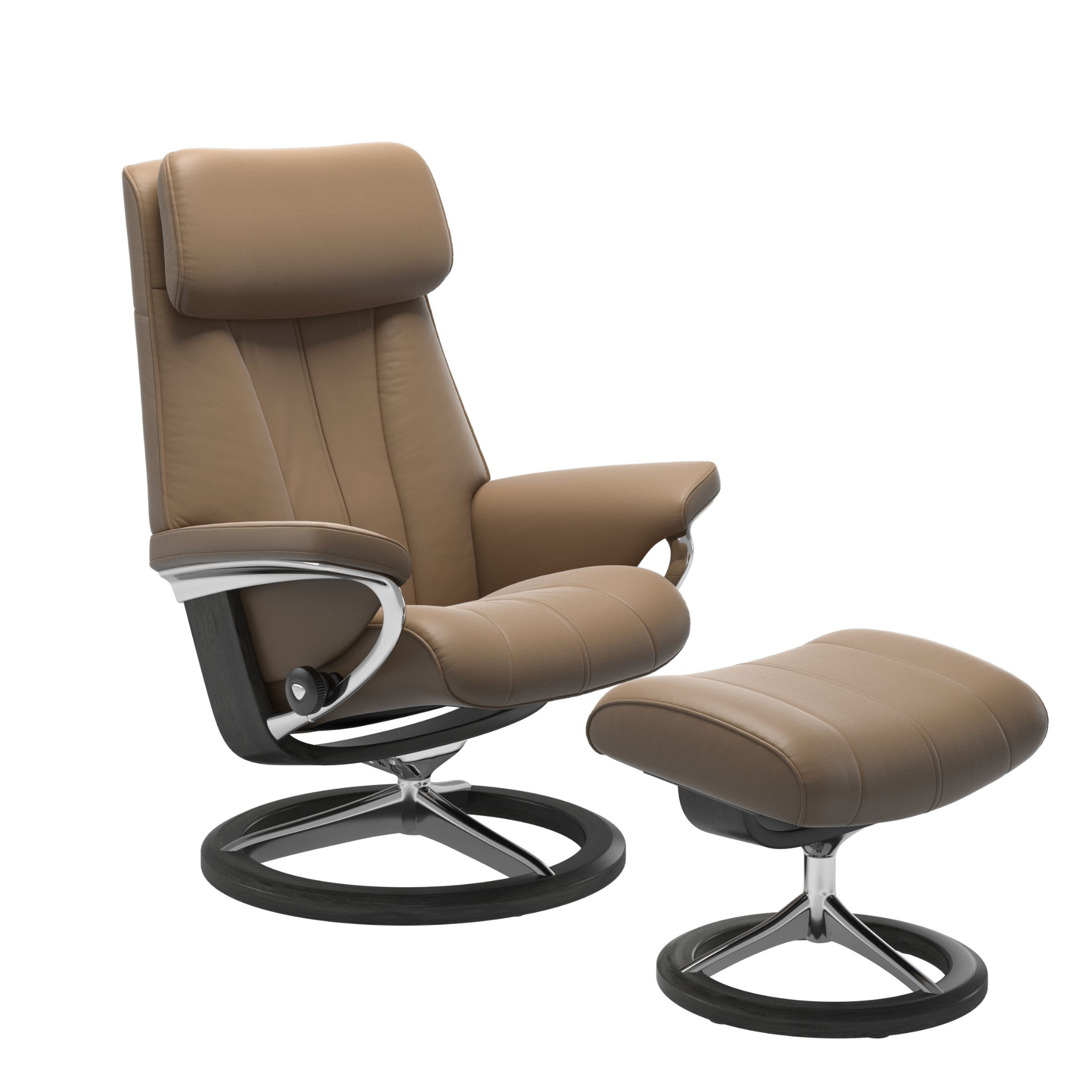 Paul Medium Signature Recliner Chair & Stool by Stressless