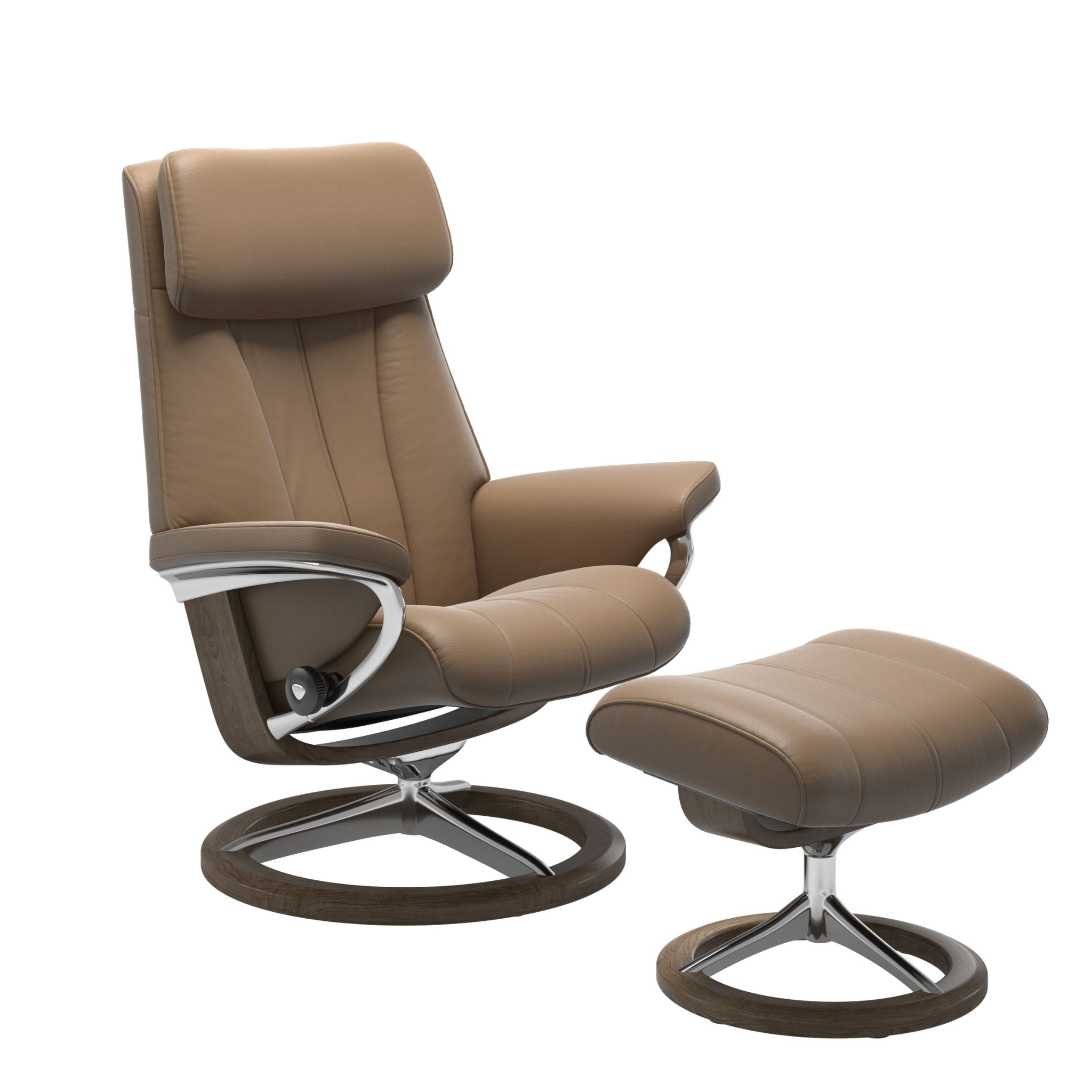 Paul Medium Signature Recliner Chair & Stool by Stressless