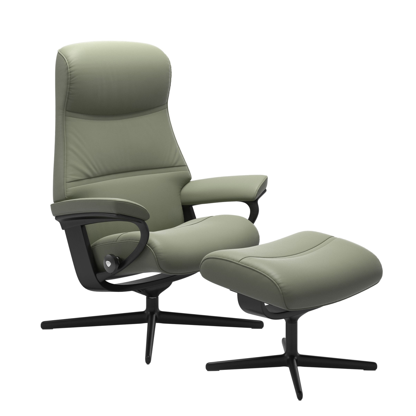Phillip Large Cross Base Recliner Chair & Stool by Stressless