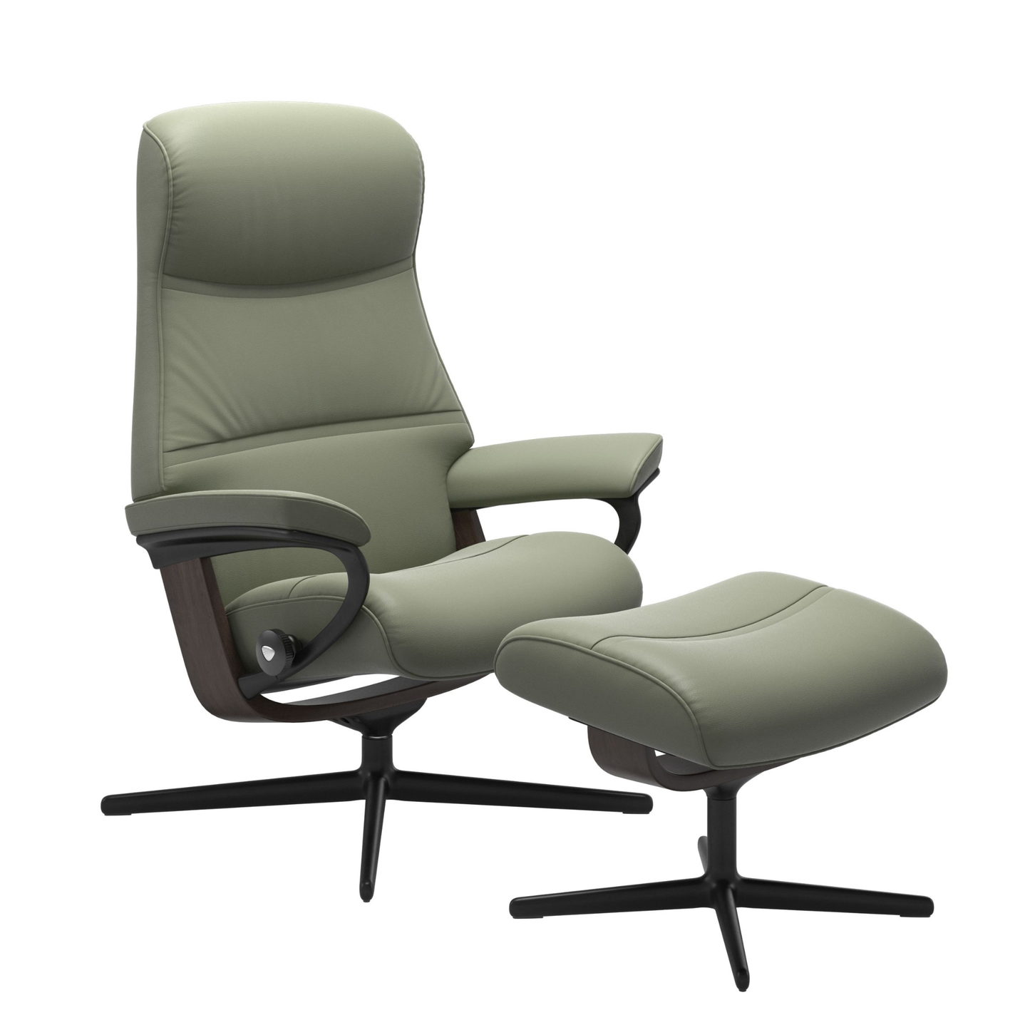 Phillip Large Cross Base Recliner Chair & Stool by Stressless