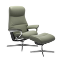 Phillip Large Cross Base Recliner Chair & Stool by Stressless