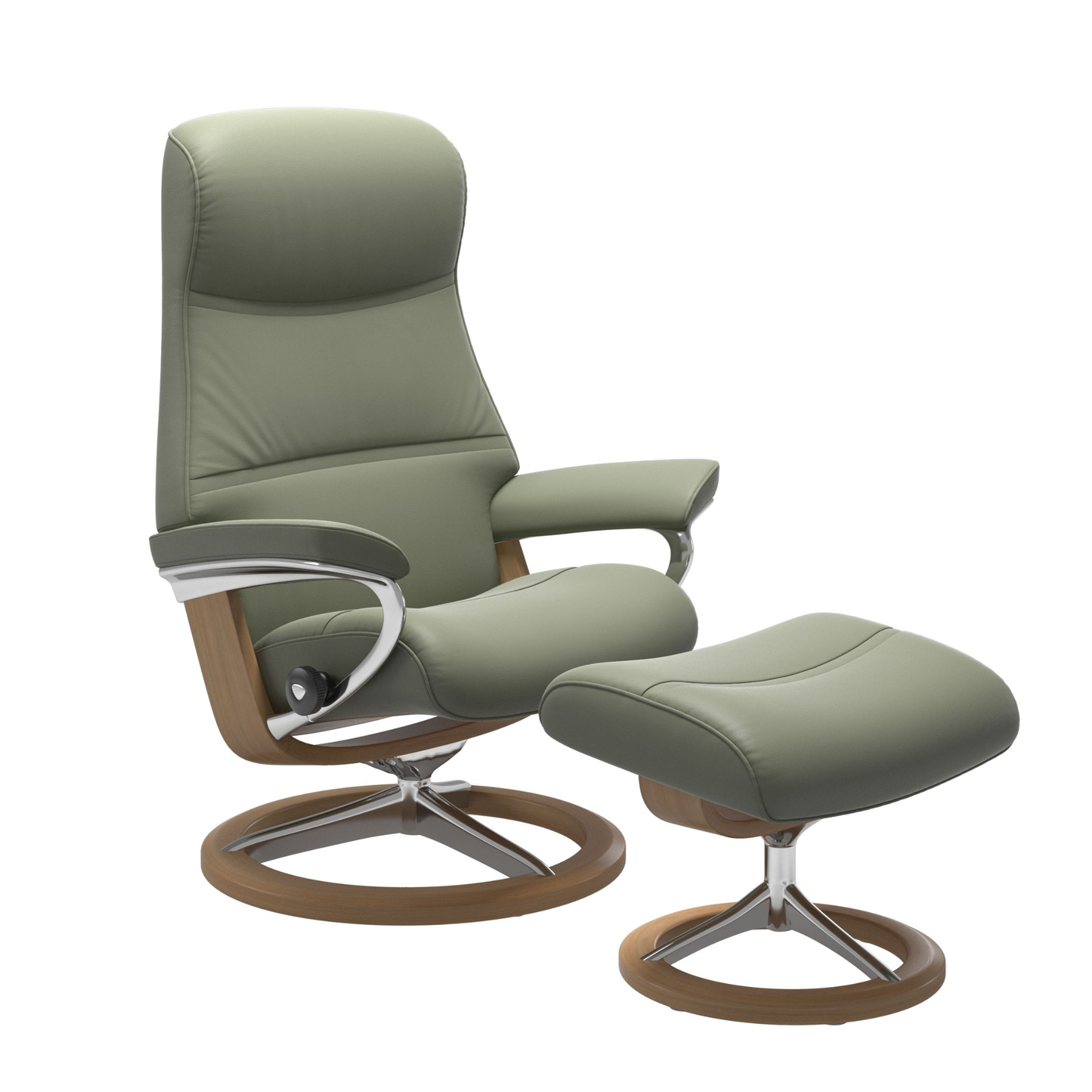 Phillip Large Signature Recliner Chair & Stool by Stressless