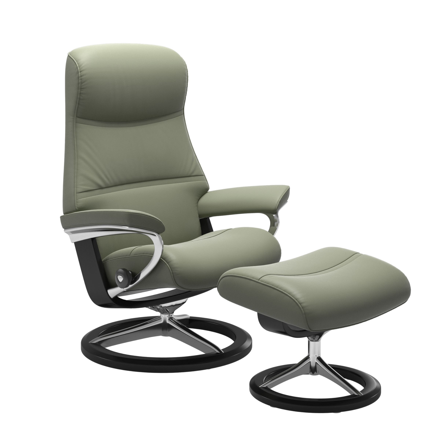 Phillip Large Signature Recliner Chair & Stool by Stressless