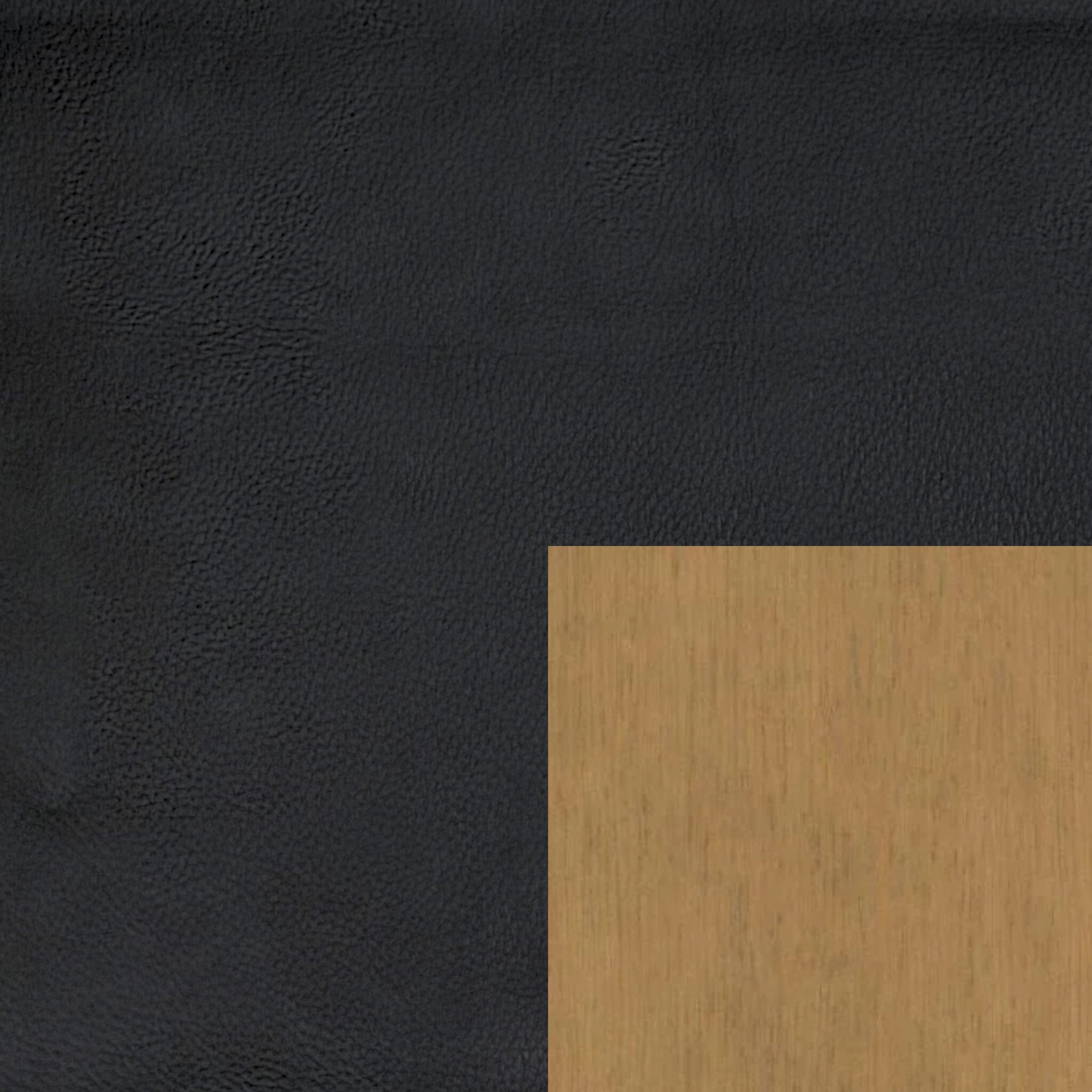 Prime Black Leather with Dusty Oak Stained Timber