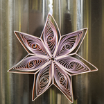 Quilling Star Trio - Flaxseed H10cm 3 Piece