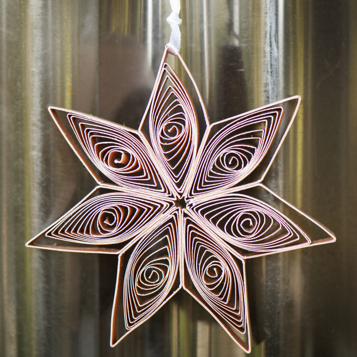 Quilling Star Trio - Flaxseed H10cm 3 Piece