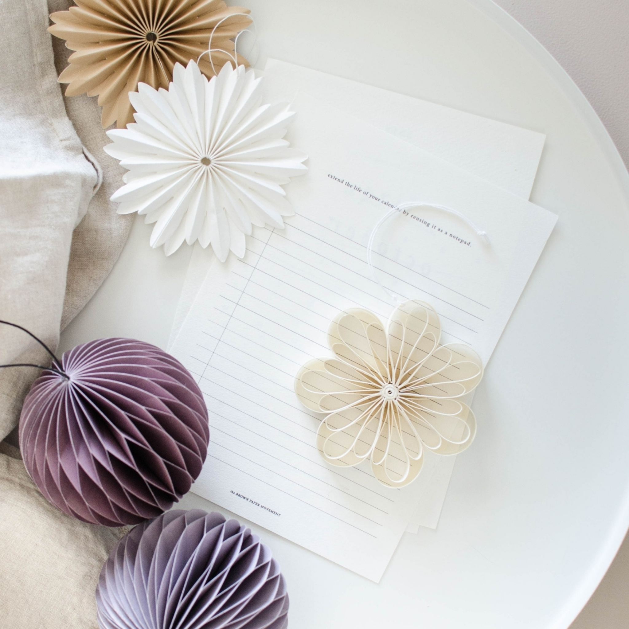 Quilling Star Trio - Off-White H10cm 3 Piece