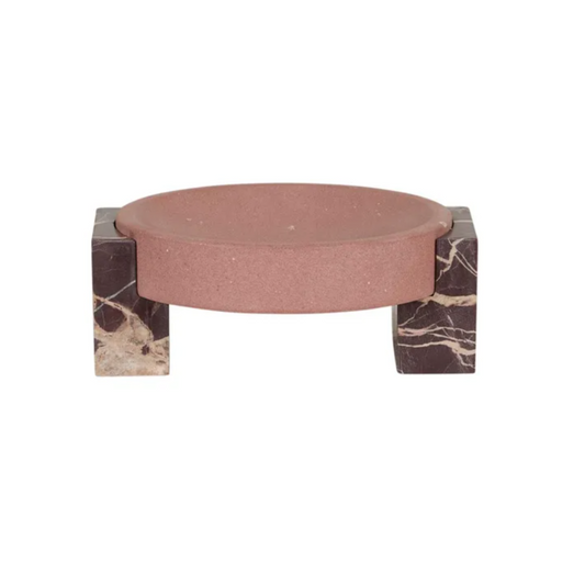 Rufus Hedra Bowl Cherry Marble/Red Sandstone