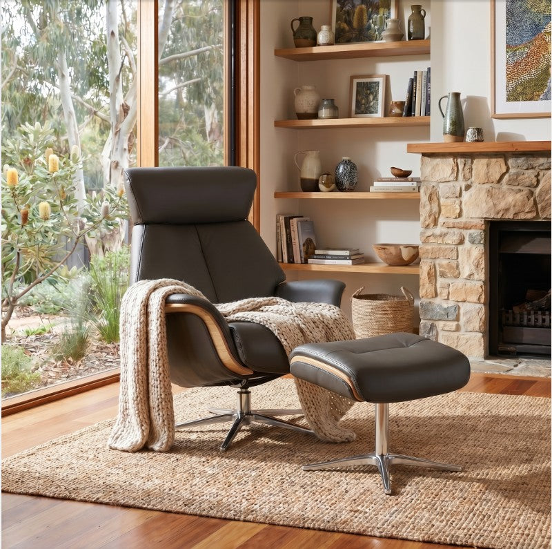 Space 57.57 Recliner Chair with Ottoman by IMG