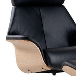 Space 57.57 Recliner Chair Full Timber Arm with Ottoman by IMG