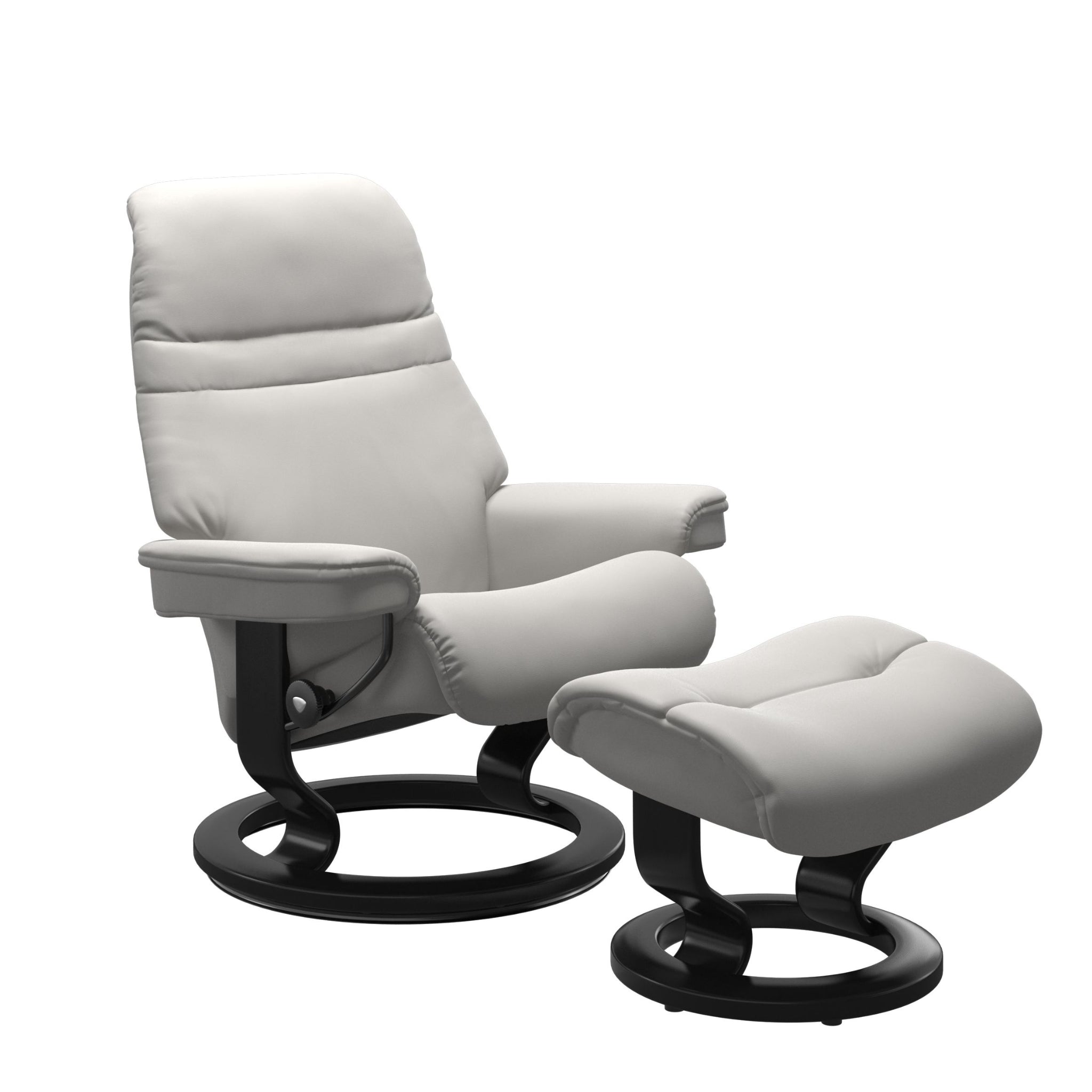 Sunrise Large Recliner Chair & Stool Classic Base by Stressless