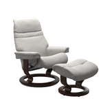Sunrise Large Recliner Chair & Stool Classic Base by Stressless