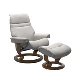 Sunrise Large Recliner Chair & Stool Classic Base by Stressless