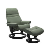Sunrise Medium Recliner Chair & Stool Classic Base by Stressless