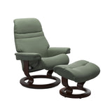 Sunrise Medium Recliner Chair & Stool Classic Base by Stressless