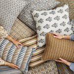 Tangier Walnut Linen Cushion