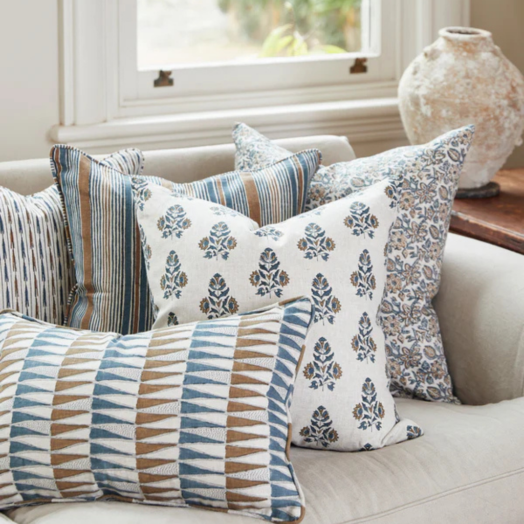 Tangier Walnut Linen Cushion