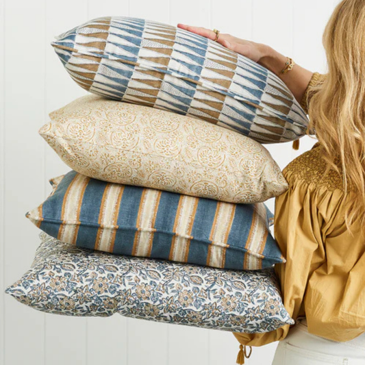 Tangier Walnut Linen Cushion