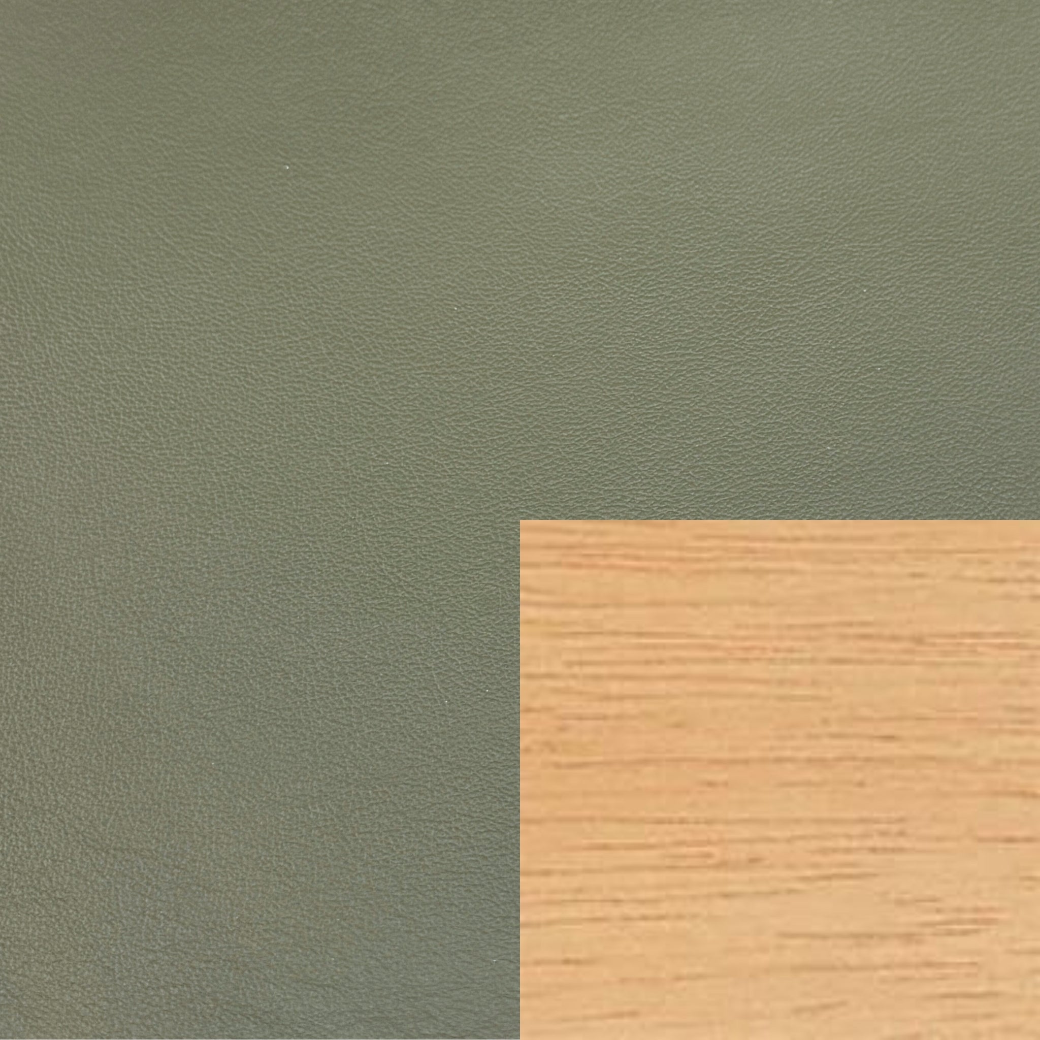 Trend Moss Leather with Oak Stained Timber