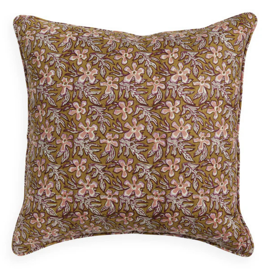 Tuvalu Moonflower Linen Cushion