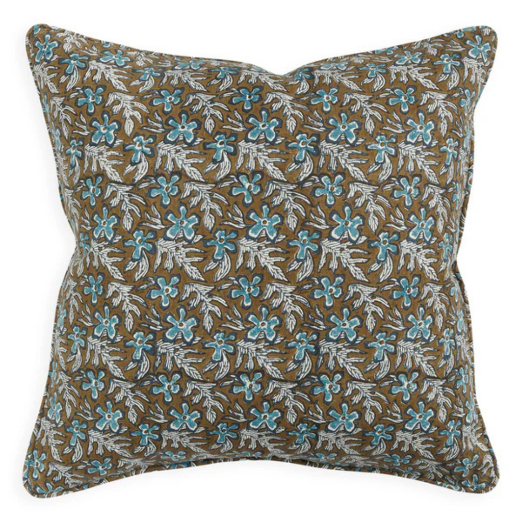 Tuvalu Tobacco Linen Cushion