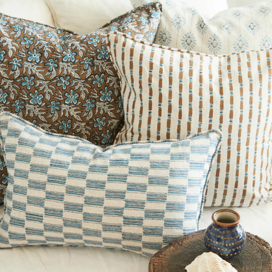 Tuvalu Tobacco Linen Cushion