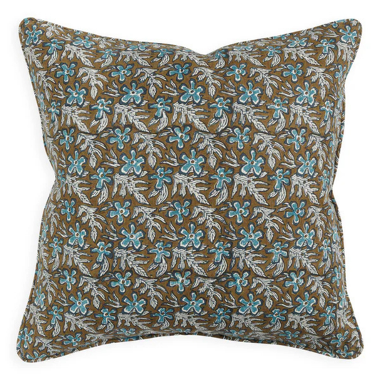 Tuvalu Tobacco Linen Cushion