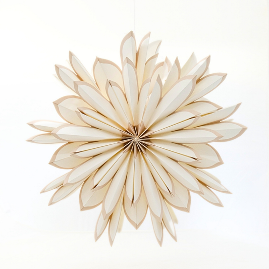 Wall and Window Snowflake White/Flax Edge D50cm