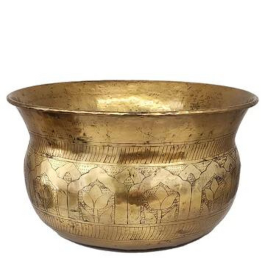 Moghul Planter - Medium - Antique Gold