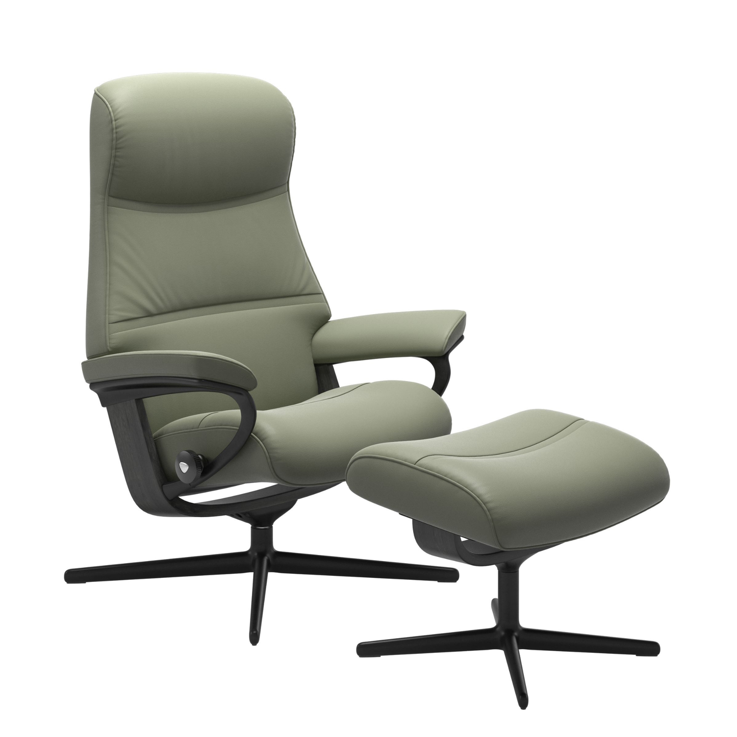 Phillip Large Cross Base Recliner Chair & Stool by Stressless