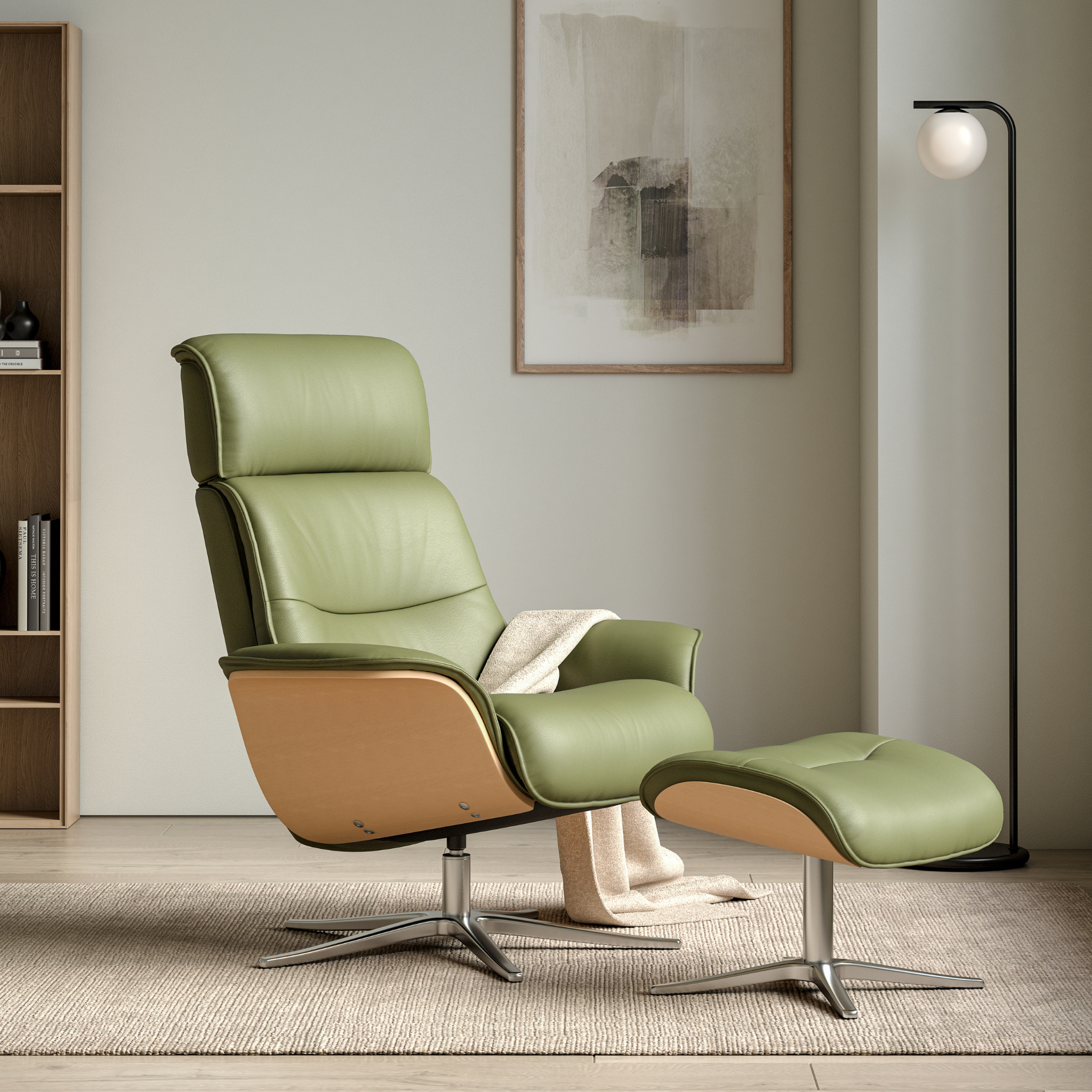 Space 5300 Recliner Chair with Footstool by IMG