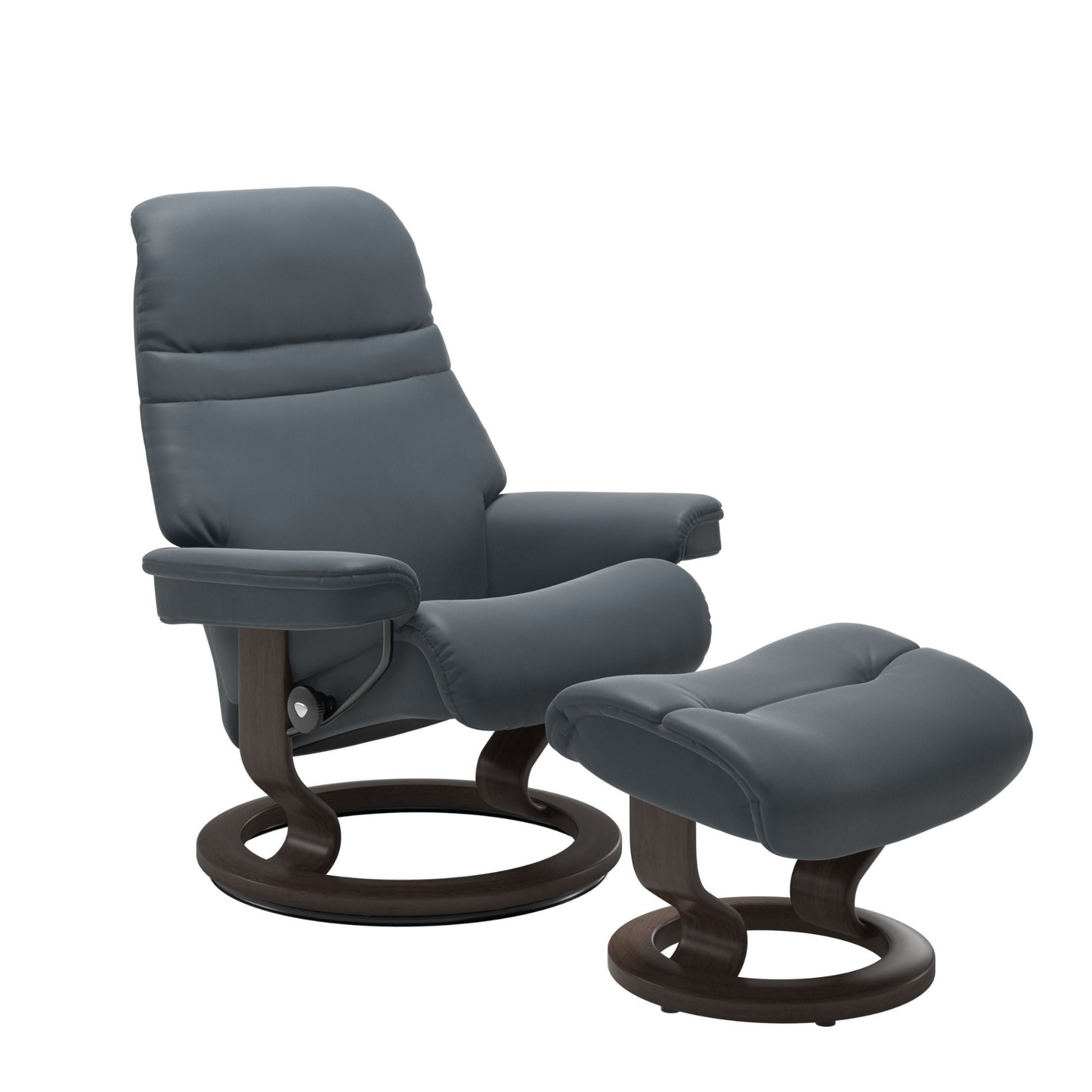 Sunrise Medium Recliner Chair & Stool Classic Base by Stressless