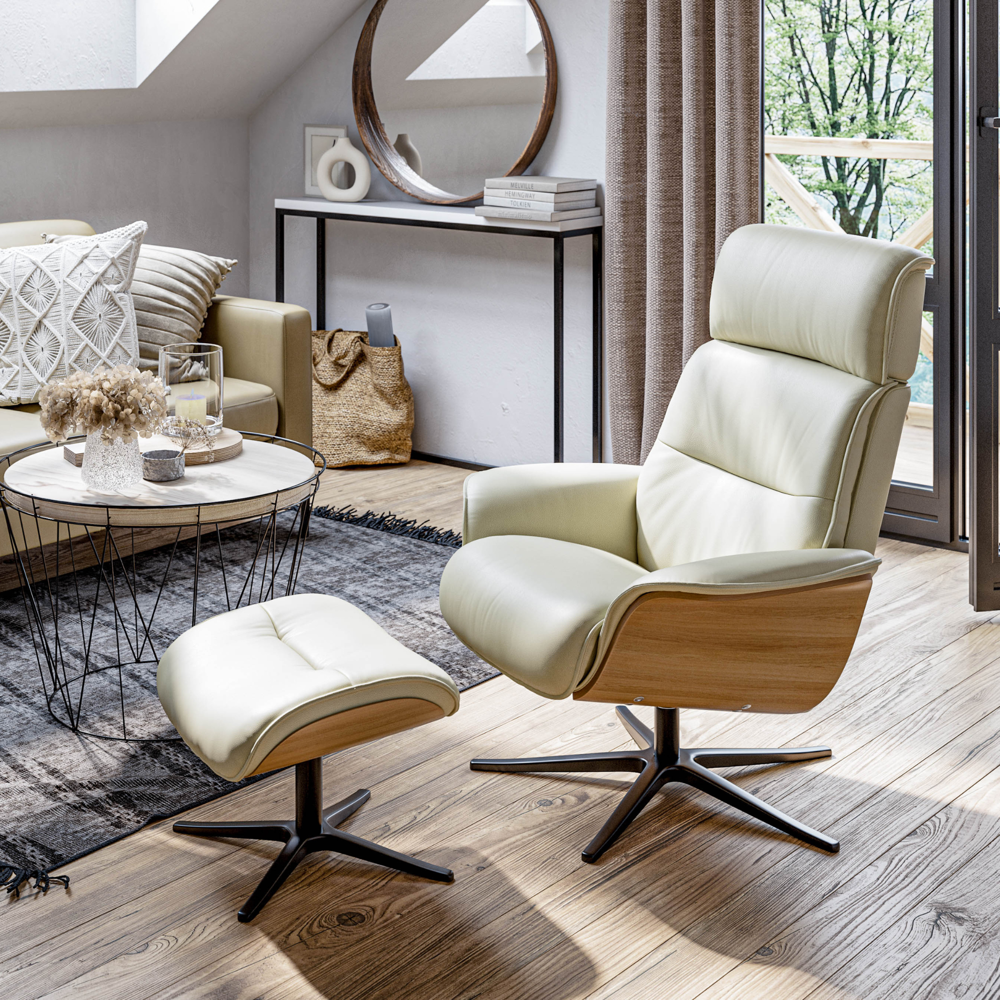 Space 5300 Recliner Chair with Footstool by IMG