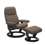 Consul Large Recliner Chair & Stool Classic Base by Stressless