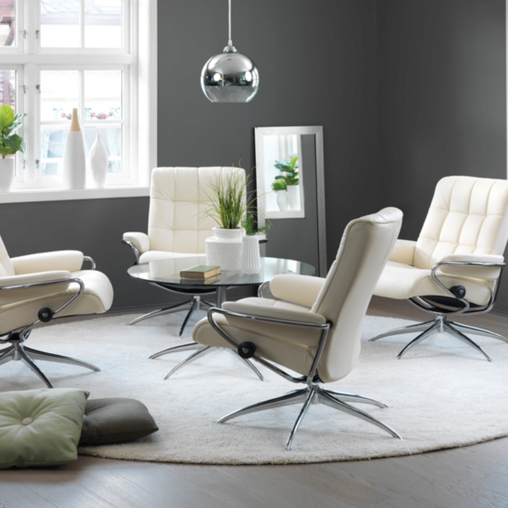 London Low Back Recliner with Star Base by Stressless