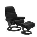 Sunrise Large Recliner Chair & Stool Classic Base by Stressless