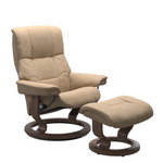Mayfair Medium Recliner Chair & Stool with Classic Base by Stressless