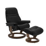 Sunrise Medium Recliner Chair & Stool Classic Base by Stressless