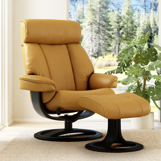 Nordic 99 Recliner Chair with Ottoman by IMG