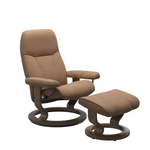 Consul Large Recliner Chair & Stool Classic Base by Stressless