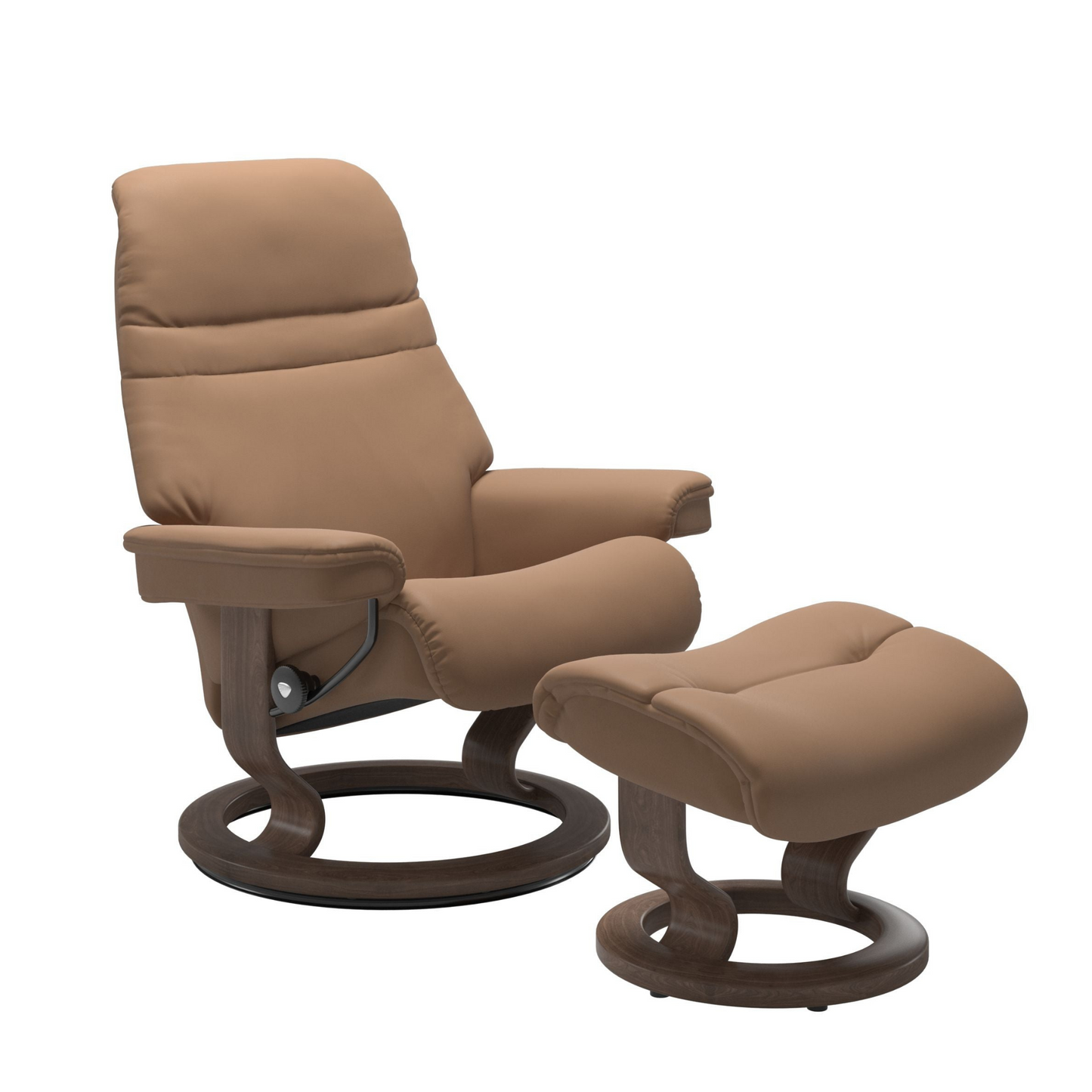 Sunrise Large Recliner Chair & Stool Classic Base by Stressless