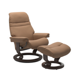 Sunrise Medium Recliner Chair & Stool Classic Base by Stressless