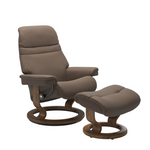 Sunrise Large Recliner Chair & Stool Classic Base by Stressless